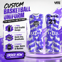 Tenues de basketball personnalisées en gros en ligne – Kits respirants à séchage rapide pour matchs d'équipe