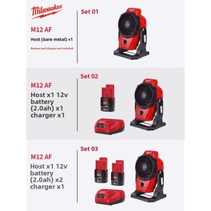 Ventilador de Montaje Inalámbrico <span class=keywords><strong>Milwaukee</strong></span> M12 AF, Cabezal Giratorio, Sistema de Montaje Múltiple, Hasta 16 Horas de Autonomía - Product Image 4