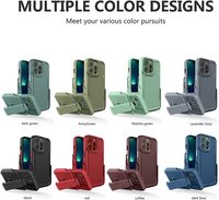 Coque arrière rigide anti-rayures mate de protection robuste de qualité supérieure pour iPhone 13/14 Pro Max avec housse d'étui de poche combinée béquille