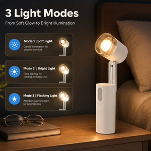 Mini ventilateur pliable portatif avec lumière LED, rechargeable par USB, grande autonomie, moteur sans balais, mini ventilateur portable avec lumière LED - Product Image 2
