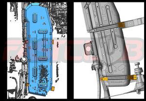 FASTCLUB-212-YX 2018-2020 1ère génération <span class=keywords><strong>Duel</strong></span> Tank 8/5mm Plaque de protection inférieure en alliage d'aluminium Protection du moteur pour BEIJING-EU5 - Product Image 5