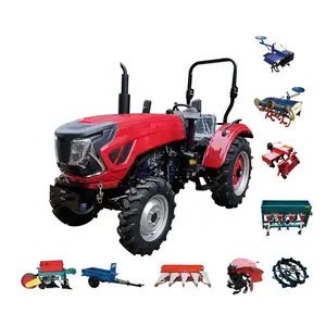 Luyu Landbouw Mini Tractor Mini Farm 4 Wiel Aandrijving Tractor 4*4 25pk 90pk Tractor Agricola Met Voorste Eindlader