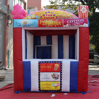 Portable carnaval crème glacée pop-corn nourriture boisson décrochage tente d'air mini gonflable barbe à papa stand gonflable cube cabine tente