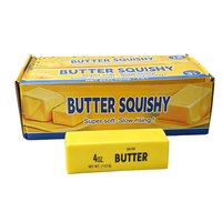 Bâton de beurre super doux à rebond lent, jouet d'extrusion, simulation alimentaire, décompression, matériau PU, lait, emballé individuellement