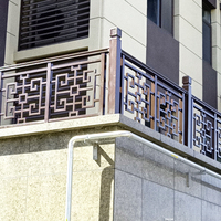 Fabrication chinoise, taille et motif personnalisés, garde-corps de balcon extérieur en aluminium, service de modélisation 3D disponible
