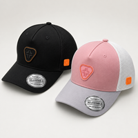Topi Trucker 5-Panel Bahan Twill Mesh Bordir Logo Kustom Grosir dengan Patch dan Cetakan Personalisasi Snapback