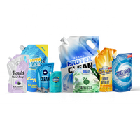 Emballage de liquide en poudre de savon à lessive recyclé personnalisé de 500ml 1L sac à succion à bec verseur sacs de recharge pour lavage sachets à bec verseur pour détergent