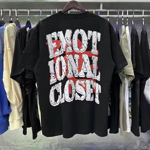 T-Shirt di Alta Qualità 100% Cotone, <span class=keywords><strong>Abbigliamento</strong></span> Streetwear Y2K con Grafiche <span class=keywords><strong>Oversize</strong></span>, Magliette 'Mixed Emotion' per <span class=keywords><strong>Uomo</strong></span> - Product Image 6