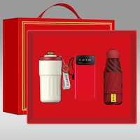Logo de l'entreprise personnalisé de luxe Mug Power Bank avec support de téléphone Mini parapluie-Ensemble cadeau promotionnel de qualité supérieure