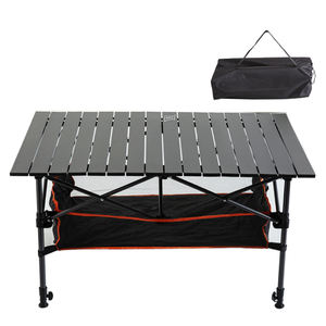 Mesa Plegable Portátil de Aluminio Resistente para Exteriores, Enrollable, Ajustable, para Barbacoa, Picnic, Camping, con Bolsa de Almacenamiento - Product Image 1