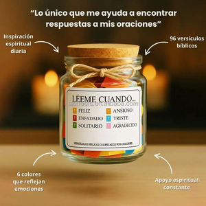 Escritura positiva Alma Levantamiento Notas Pensando Tarjetas de oración Tarro con versículos de la Biblia en <span class=keywords><strong>español</strong></span> - Product Image 2