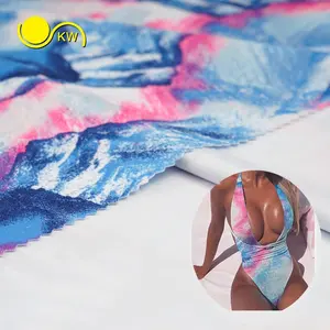 Lycra Spandex/Polyester Material Spandex Product Type recycle sexy bathing suit jacquard Weave Print Ankara Swimwear Fabric