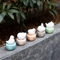 Diffuseur d'huile aromatique en céramique blanche Design animal Bouteille d'air de voiture essentielle et sans parfum sans batterie non électrique