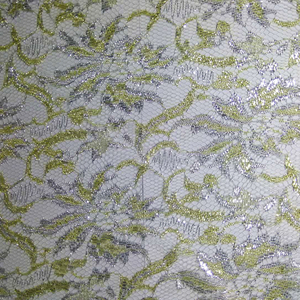 Váy Ren Sáng Bóng Vải Vàng 59 "Thụy Sĩ Voile Tulle Quần Áo Cưới Thời Trang Vàng Và Trang Trí Dệt Kim Chiều Rộng 150CM - Product Image 6