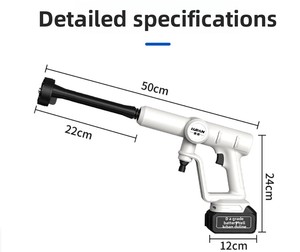 Hidrolavadora Inalámbrica Portátil de 15M con Batería de Litio de Alta Presión, Pistola de Agua con Boquilla 6 en 1 para Limpieza de Autos, Jardines y Hogares - Product Image 6