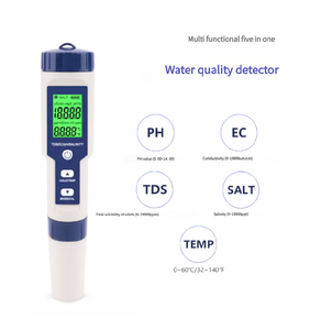 Wanbang 5 en 1 Medidor de pH Portátil Multifuncional, Salinómetro, TDS, Lápiz de Prueba de Calidad del Agua, Probador de Temperatura EC, de Plástico - Product Image 4
