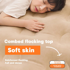 Colchón inflable de aire doble plegable de 16 "usado en el hogar, colchón de sofá cama de salón de aire soplado duradero con bomba incorporada para invitados - Product Image 6