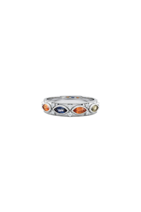 Anillo de Zafiro y Diamantes Múltiples en Plata de Ley 92.5 KLSR-11634 - Product Image 2
