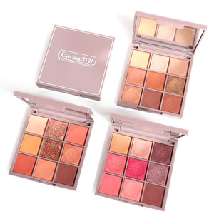 อายแชโดว์แต่งหน้า 9 สีขนาดกะทัดรัดอายแชโดว์ส่วนตัวแบบกําหนดเองแวววาวอายแชโดว์กันน้ําพาเลทเครื่องสําอาง - Product Image 6