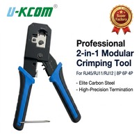 Pince à sertir verticale professionnelle pour connecteurs modulaires 8P 6P RJ45 RJ11 RJ12, à levier élevé, en acier au carbone, UKCM/OEM