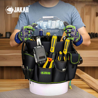 Sac à outils pour électricien robuste, kit d'organisation en polyester durable, ouverture supérieure pour charpentier, jardinier, plombier, étanche, OEM JAKAH