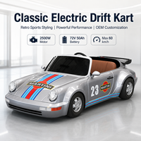 Alto Rendimiento 360 °   Go-Kart Eléctrico de Derrape, Batería de Litio de 2500W 72V, Control Preciso, Personalizable, para Carreras