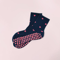 Chaussettes de Pilates antidérapantes à grip sur les orteils, chaussettes de yoga OEM à marque privée pour femmes, vente en gros pour studios de barre