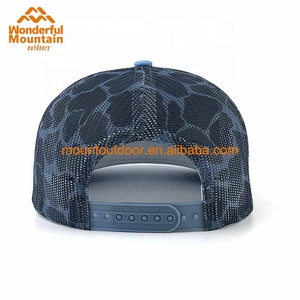 Vente chaude usine de haute qualité Original personnalisé tissé étiquette Patch Logo 5 panneau pré-incurvé camionneur <span class=keywords><strong>chaud</strong></span> maille chapeau - Product Image 4