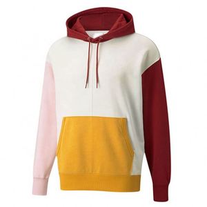 Sweat à capuche surdimensionné multicolore coupe et couture personnalisé Sweat à capuche 100% coton Color Block - Product Image 1