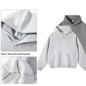 Chất Lượng Cao Cotton 350GSM Nặng Bán Buôn Trống Tùy Chỉnh Lông Cừu Áo Thun Quá Khổ Của Nam Giới Hoodies - Product Image 3