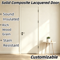 Porte battante écologique en bois massif avec isolation phonique, kit complet pour projets résidentiels