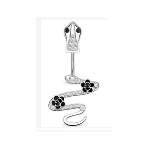 <span class=keywords><strong>Gaby</strong></span> nuevo diseño Sexy serpiente doble montaje vientre anillo de acero inoxidable al por mayor Piercing joyería - Product Image 6