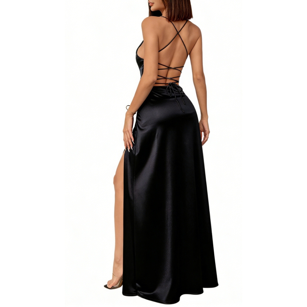 sachin and babi light blue dress Sparkly Backless Maxi Dress Red main image 1