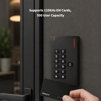 Système de contrôle d'accès aux portes, clavier, lecteur de carte RFID 125kHz EM, entrée sans clé, 500 utilisateurs, code PIN, serrure électrique