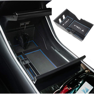 Caja de almacenamiento para Tesla Model 3, organizador de consola central, plástico, 4-7 compartimentos, diseño telescópico - Product Image 2