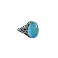 2025 Retro Stijl Kleurverandering Stemmingsring Voor Vrouwen Temperatuurregeling Ovale Legering Sieraden Voor Bruiloft