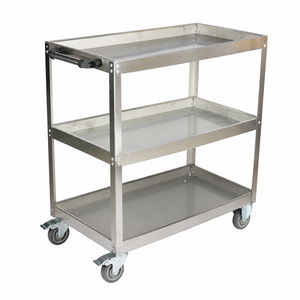 Carrito de Utilidad de Tres Niveles de Alta Resistencia OEM ODM, Se Acepta Personalización de Tamaño y Logotipo para Propietarios y Vendedores de Marcas Comerciales - Product Image 4