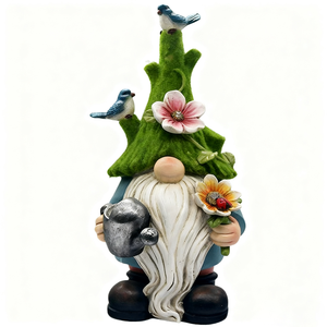 Venta al por mayor <span class=keywords><strong>de</strong></span> resina Festival decoración divertidas figuritas <span class=keywords><strong>de</strong></span> Gnomo para la decoración del hogar <span class=keywords><strong>de</strong></span> primavera - Product Image 2