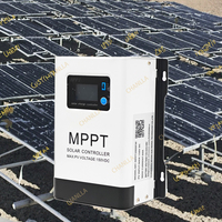 Contrôleur de charge solaire MPPT 30A 60A 100A avec écran LCD, entrée PV max. 150V, pour systèmes solaires hors réseau 12V 24V 48V et charge de batterie