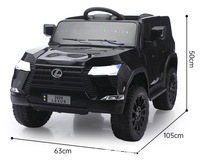 Voiture jouet électrique Lexus 4x4 tout-terrain télécommandée pour enfants de 1 à 6 ans avec musique, conduite autonome, portes ouvrantes, double siège et lumières LED