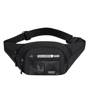 กระเป๋าคาดเอวผู้ชายสเตย์โปรผ้าอ็อกซ์ฟอร์ดกระเป๋าคาดหน้าอกอเนกประสงค์สีดำสไตล์สปอร์ตใช้ได้ทุกวัน - Product Image 1