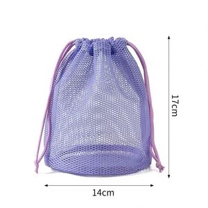 Mesh Drawstring <b>Storage</b> Pouch Bag Multi Purpose Travel Outdoor Activity Pouch <b>for</b> Digital Products <b>Makeup</b> Bag - Product Image 6