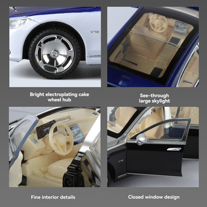 Modèle de <span class=keywords><strong>voiture</strong></span> miniature en métal 1:24 benz S680 avec clé RC, son, portes ouvrables, décoration, modèle de <span class=keywords><strong>voiture</strong></span> de sport, <span class=keywords><strong>camion</strong></span>, jouets, cadeau pour garçon - Product Image 5