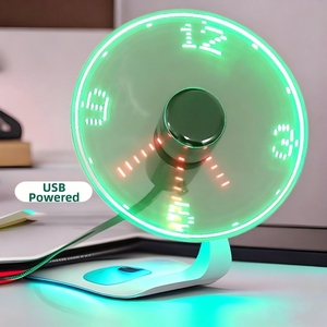 Ventilateur USB Horloge LED Intelligent à Mémoire de Forme, Cadeau Nouveauté en Gros Direct Usine, avec Affichage LED Lumineux Tendance - Product Image 3