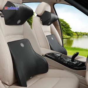 Muchkey Classic Black Luxury Non-Toxic Memory Foam Backpain Neck Headrest Rest Pillow Cushion Auto Seat Car Neck Pillow