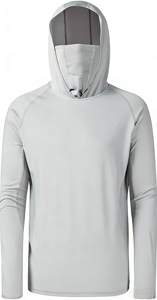 <span class=keywords><strong>Maglia</strong></span> da Pesca Sportiva da Uomo a Maniche Lunghe con Protezione UV Personalizzabile e All'ingrosso, con Cappuccio, UPF 50, in Rete, con Maschera e Scaldacollo UV Integrato - Product Image 4