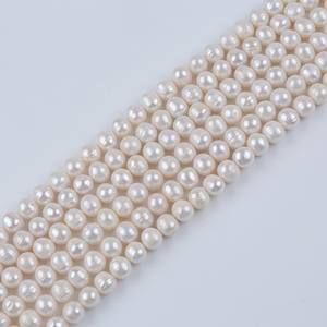 ไข่มุกน้ำจืดสีขาวขนาด 10-11 มม. ของ Zhuji Wholesale แสงเงาสวยงาม ทรงมันฝรั่ง ผลิตภัณฑ์กึ่งสำเร็จรูปสำหรับงาน DIY - Product Image 4