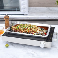 Panci pemanggang aluminium 32.5X24.5 cm, nampan datar memanggang piring Oven