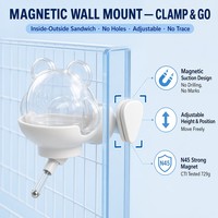Bouteille d'eau magnétique sous vide 220 ml avec tube aimanté N45 en forme d'ours, en PC de qualité alimentaire, 4 couleurs, pour Sugar Glider et petits animaux