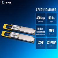 Module émetteur-récepteur optique OSFP DR4 400G 1310nm monomode MPO 500m 400 Gbit/s pour l'interconnexion des centres de données